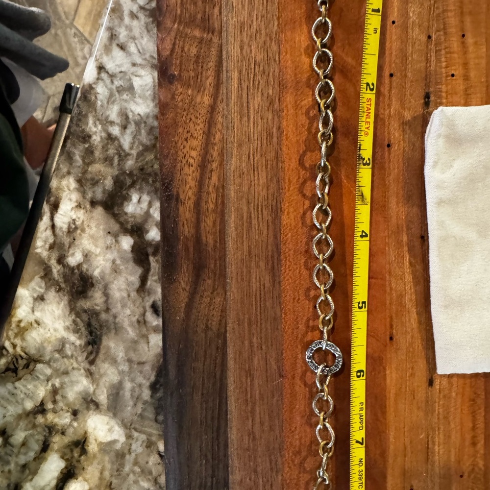 Gold Chain Bracelet with Inspirational Accent